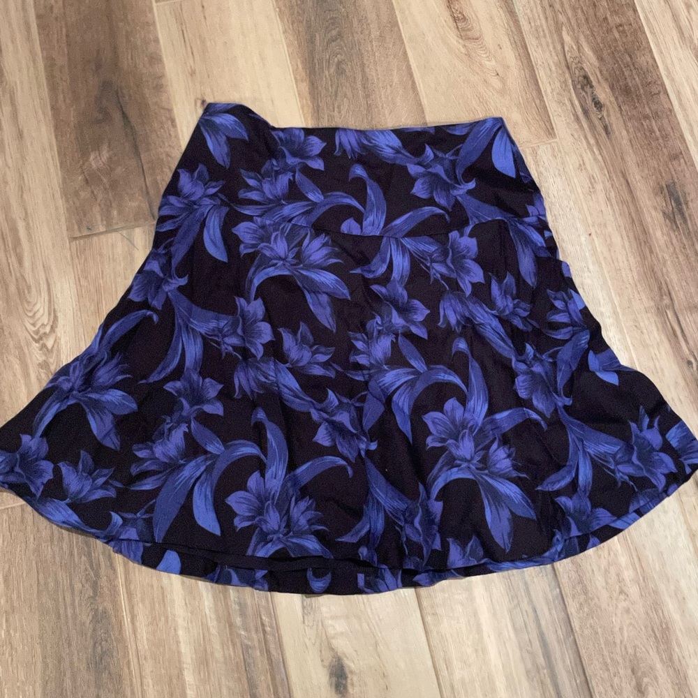 ANN TAYLOR PETITE Sz 10P Floral Skirt BA3